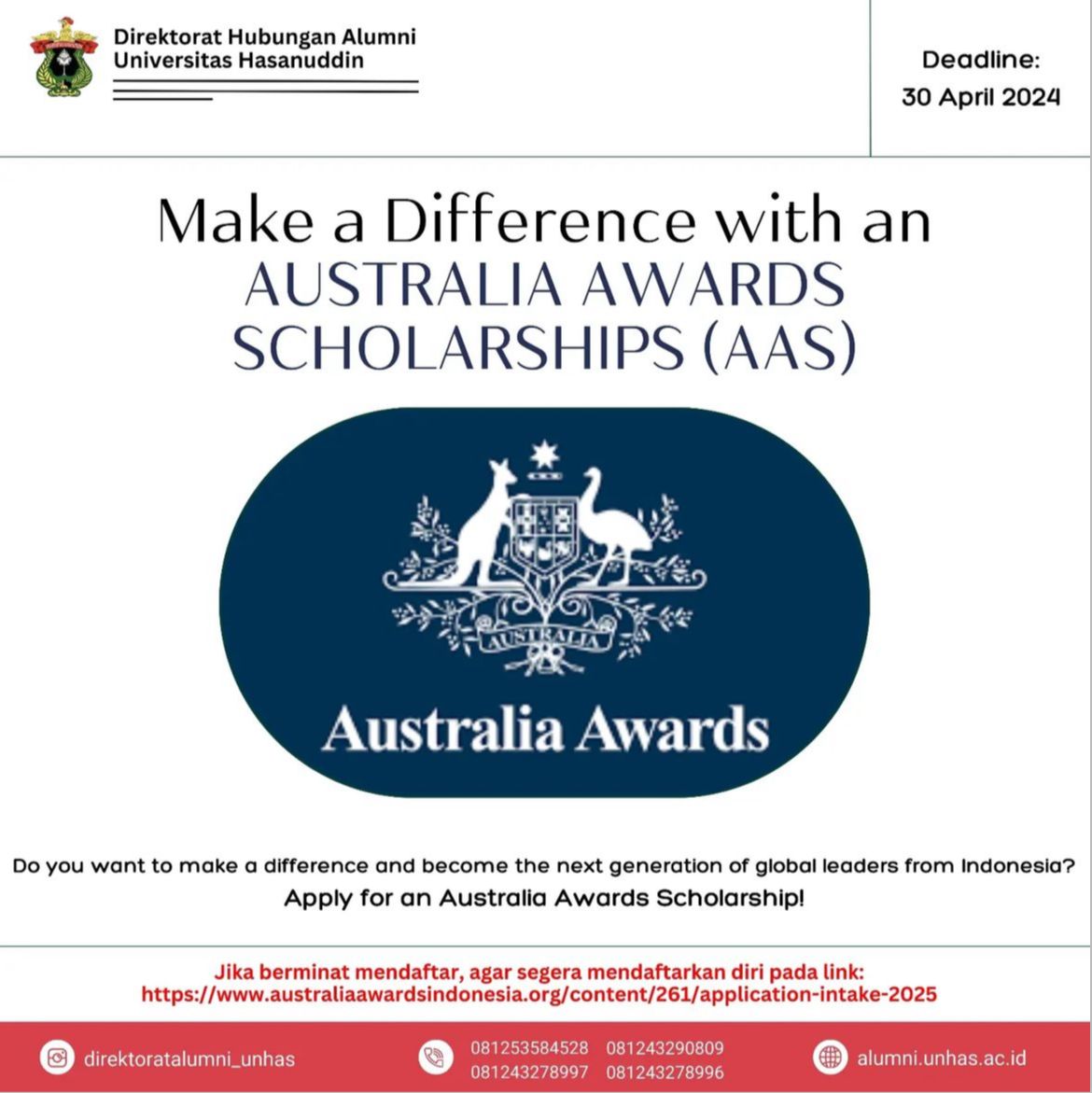 Make a difference with an AUSTRALIA AWARDS SCHOLARSHIPS (AAS)